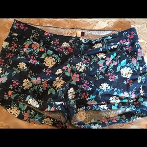 SO Blue Shorts with Flowers